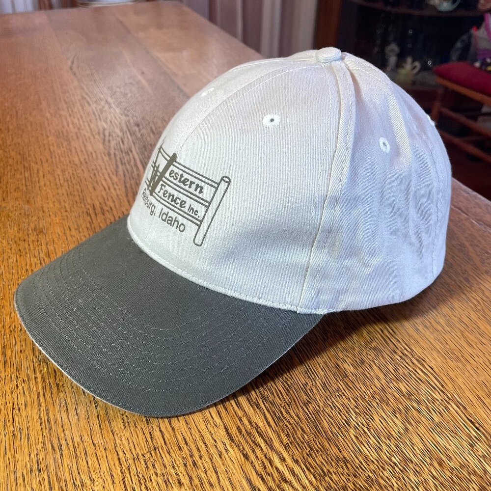 Men's WESTERN FENCE INC. REXBURG, IDAHO Two-Color Hook and Loop Baseball Hat/Cap